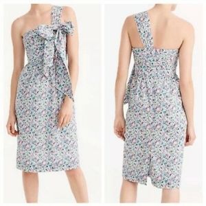 NWT J.CREW One-Shoulder Dress Liberty Claire-Aude